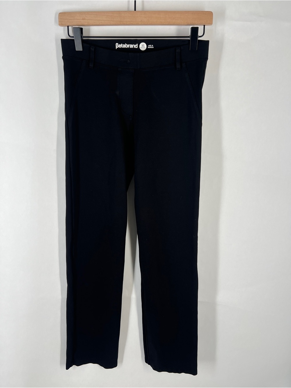Betabrand Black Straight Leg Dress Pant Yoga Pants XS Petite